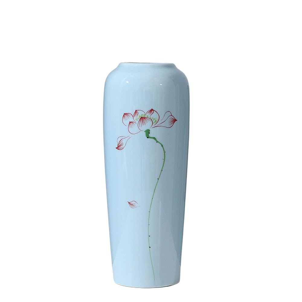 asdchZen Ceramic Vases-Flower Vase For Centerpirces, Modern Farmhouse Home Decor Vase, Handmade Vase For Home Decoration/Entryway/Mantel/Bookshelf,B