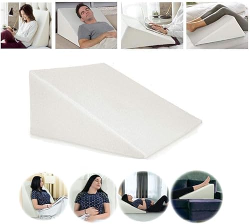 GEDRACKPMYN Orthopädisches Keilkissen, Bett Keilkissen zum Schlafen, Bett Keilkissen gegen sauren Reflux, reduziert Schnarchen, Rücken-, Nacken- und Beinschmerzen, Sodbrennen (50 x 15 x 20 cm)