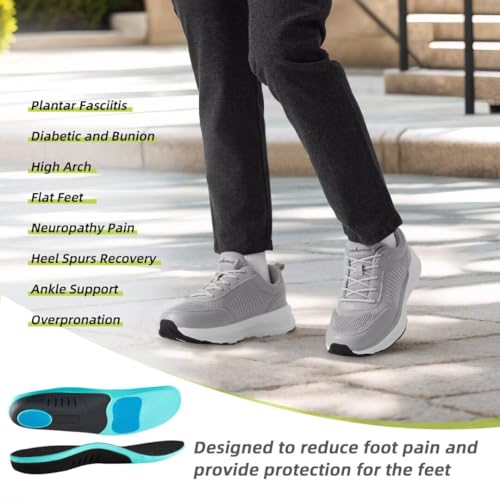 OrthoComfoot Men's Orthopedic Fashion Sneakers with Arch Support: Casual Plantar Fasciitis Walking Shoes for Flat Feet, Comfortable Orthotic Outdoor Shoes for Foot and Heel Pain Relief4