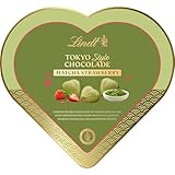 Lindt Schokolade | Tokyo Style Chocolade Matcha Strawberry Herz | 8 x 98g Matcha-Erdbeer-Weiße-Schokolade-Herzen | Schokoladen-Geschenk zu Valentinstag