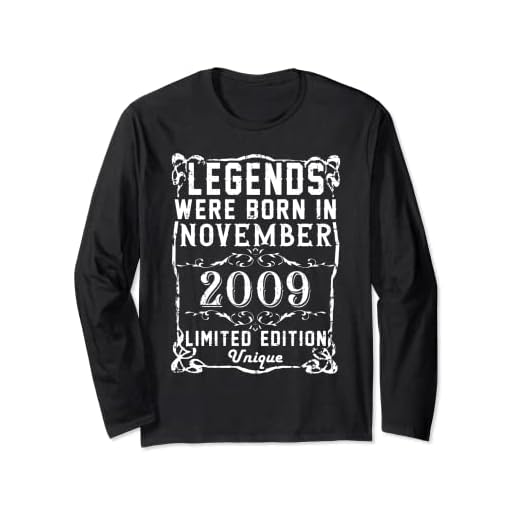 Cumpleaños Noviembre 2009 Edición Limitada Regalo Vintage Manga Larga