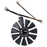 QKFTCSDW Ventilateur de Refroidissement for Carte vidéo RX VEGA64 VEGA56, 87MM, 6 Broches, Compatible avec 590 580 570 480, GTX 1080 1070 1060, R9 390(6PIN)