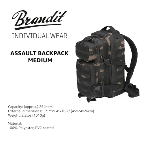 Mochila táctica Brandit Individual Wear unisex camo mediana miniatura 3