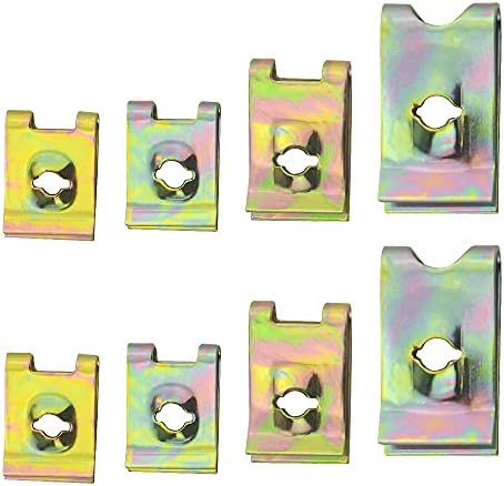 WMYCONGCONG 110 PCS Auto Car U Type Nut Clip Assortment Car Fastener Clips Speed Fastener Replacement for for Dash Door Panel Interior