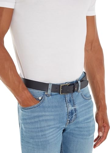 Tommy Hilfiger Herren Gürtel Oliver Ledergürtel, Blau (Space Blue), 80 cm – Ansicht 3