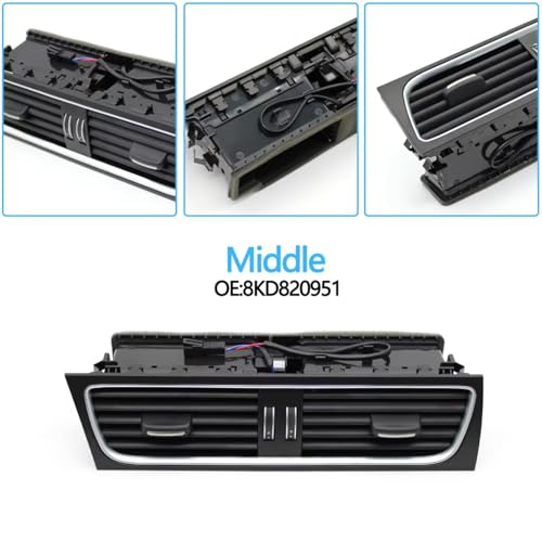 Moulures intérieures d'aération centrale LHD pour Audi A4 B8 et A5 2009-2016