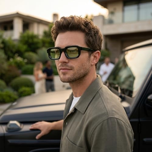 Image of Peter Jones Unisex Broad Frame Square UV /UB Protected Sunglasses (3887)