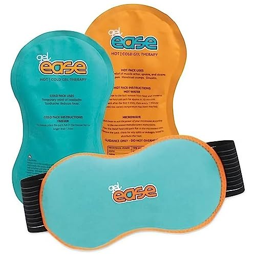 Reliance Medical Bolsas de Gel Ease, Bolsas Térmico Frío y Caliente para Alivio del Dolor Muscular y Articular, Reduce Hinchazón e Inflamación, Aplicación Flexible, 2 bolsas de gel