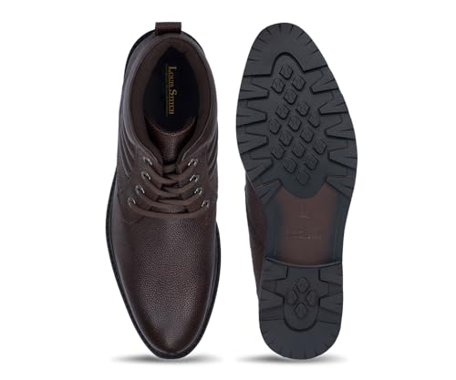 Image of LOUIS STITCH Italian Leather Chukka Boot For Men | Handcrafted | High Ankle Mens Boot | Hiking and Biking Boot (BT-WBNDCK)