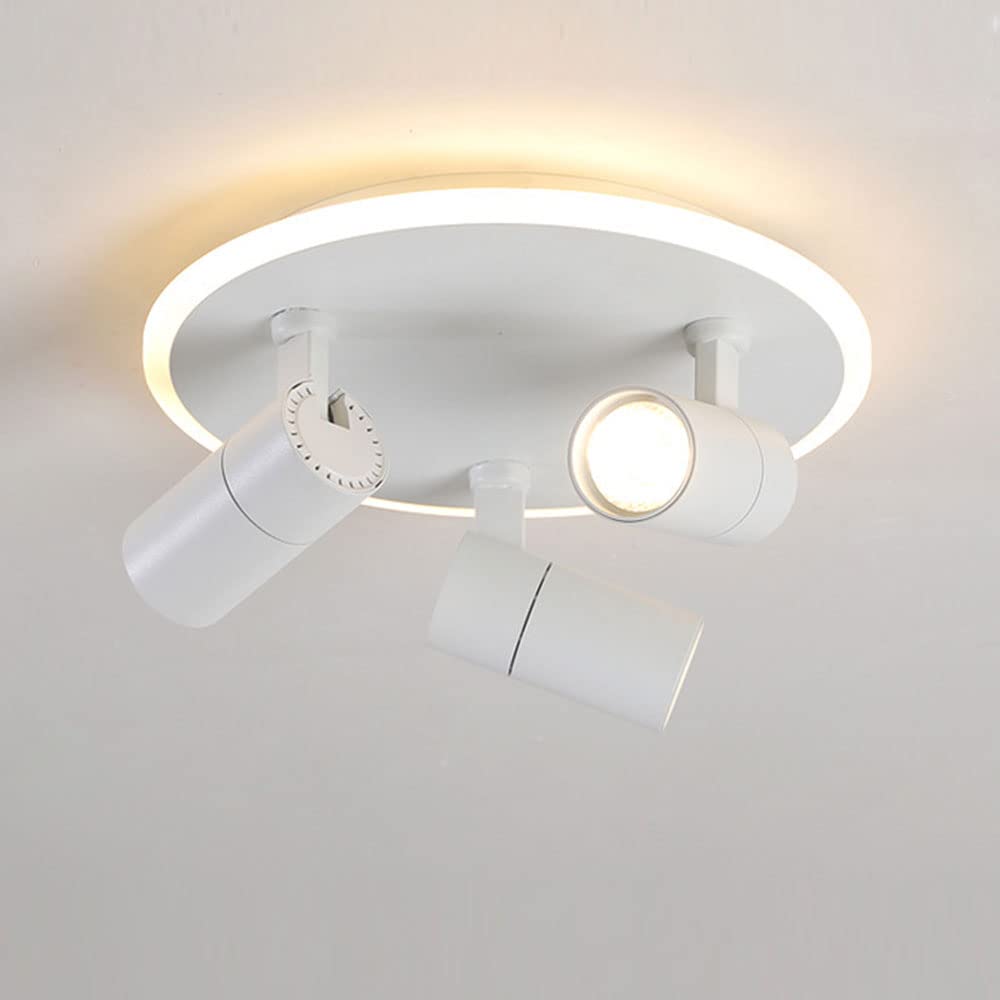 Plafonniers LED blancs pour salon et couloir avec spot orientable chic