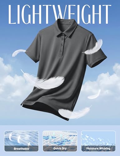 Image of TACVASEN Women's Golf Polo Shirts Short Sleeve UPF 50+ Sun Protection Golf Shirts for Women Quick Dry Collared Polos