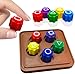 cloudseller Korean Folk Game Set – Traditional Gonggi Korean Game & Ddakji with Built-in Square Dice Storage for Fun Toss & Catch Play, Perfect Family Party Game