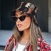 Running Horses Print Fashion Unisex Bucket Hat Wide Brim Sun Protection Foldable Double Sided Printed Sun Hat Black