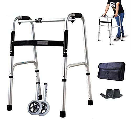 Looprek Rollator Loophulpmiddel voor ouderen Opvouwbaar Verstelbare hoogte Hulpmiddel voor beperkte mobiliteit Trainer voor de onderste ledematen Verlangen naar onafhank