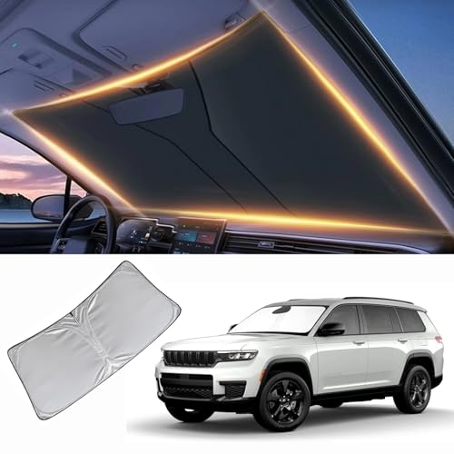 Windshield Sun Shade for Jeep Grand Cherokee Front Window Shades Cover for Grand Cherokee...