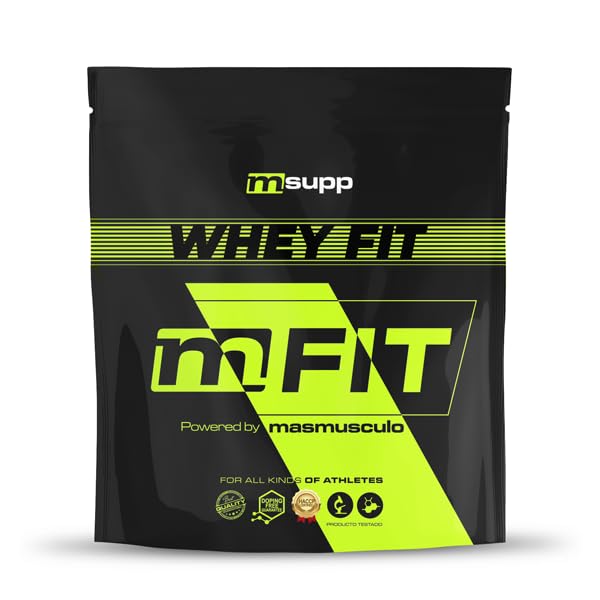 MM Supplements MASMUSCULO - MM Fit Line - Whey FIT - Proteína Whey - Proteína Suero de Leche - 2 kg - Bolsa para 2 Meses - Regeneración Muscular - Mejora Rendimiento - Chocolate Intenso