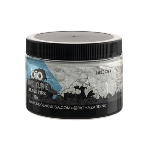 BIO Glass 'The Tube' 2 Pokes Glass Tips, 12mm - 50 Count