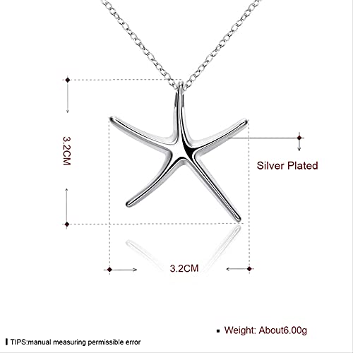 Collier pendentif étoile de poisson et chaîne serpent fine de haute finition