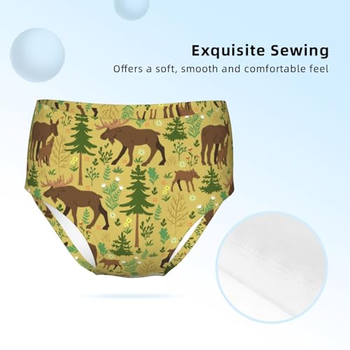 Forest Moose Girls' Underwear Soft Cotton Little Girls Panties Comfort Briefs3