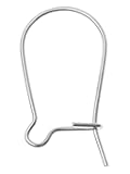 10pcs Adabele Authentic Sterling Silver Kidney Earring Hooks 18mm Ear Wire Connector (Wire 0.7mm/21 Gauge) for DIY Earrings Jewelry Making SS216-1