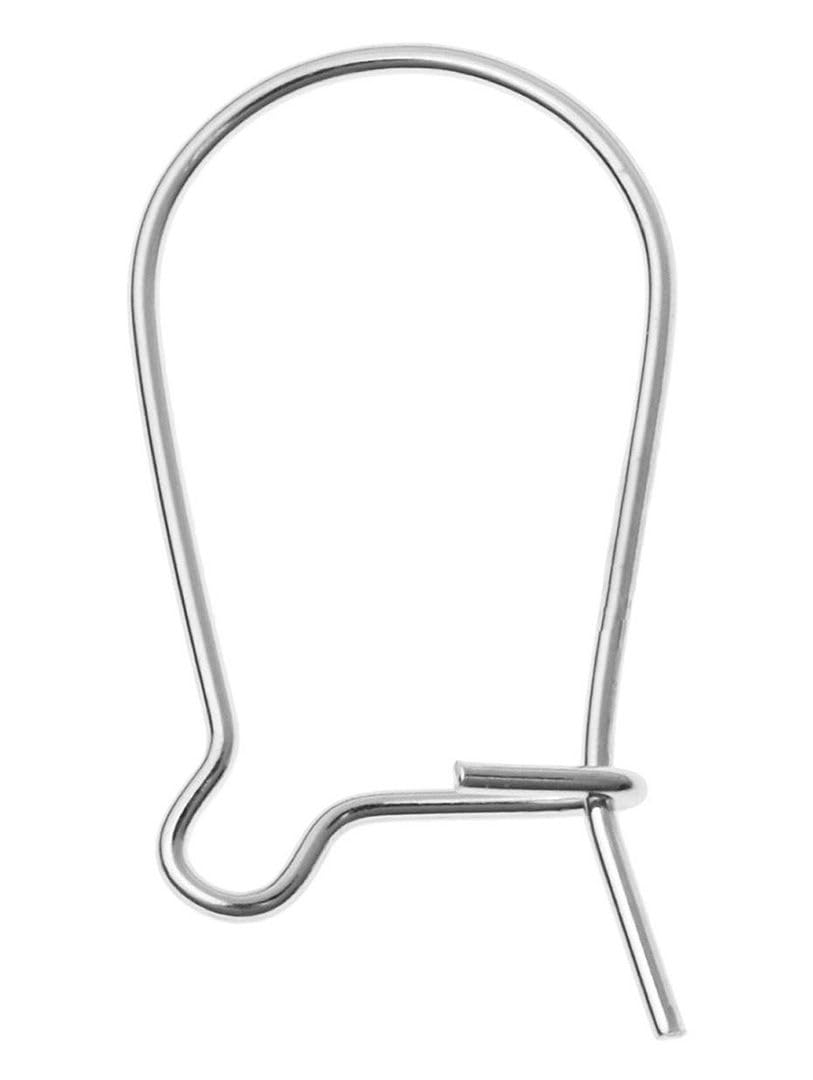 Ohrring-Haken, Sterlingsilber, Nierenform, Ohrstecker, für hängende Ohrringe, Schmuckherstellung Wire - 0.8mm (20 gauge) silber