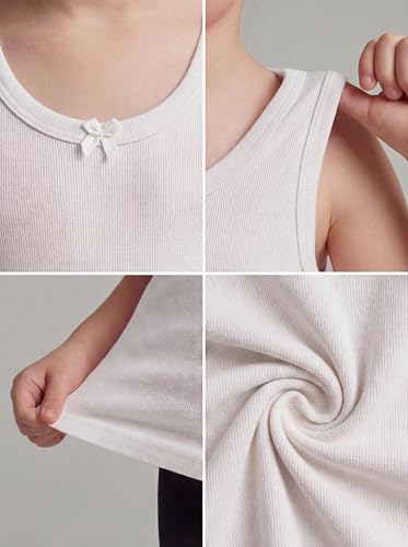 Image of Andrew Scott Girls Camis & Tanks | 100% Cotton Tank Top Layering Undershirts | Multi Pack Colors