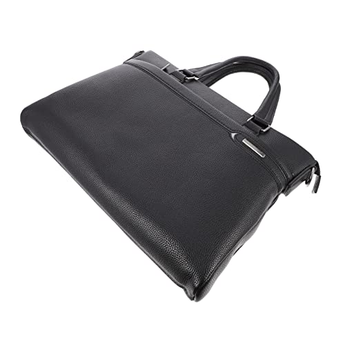 Men's Pu Briefcase Laptop Bag Business Shoulder Bag Storage Space for Traveling