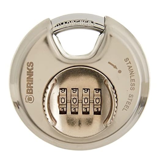 BRINKS 173-80051 Stainless Steel Resettable Combination Discus Padlock, 80Mm, Silver