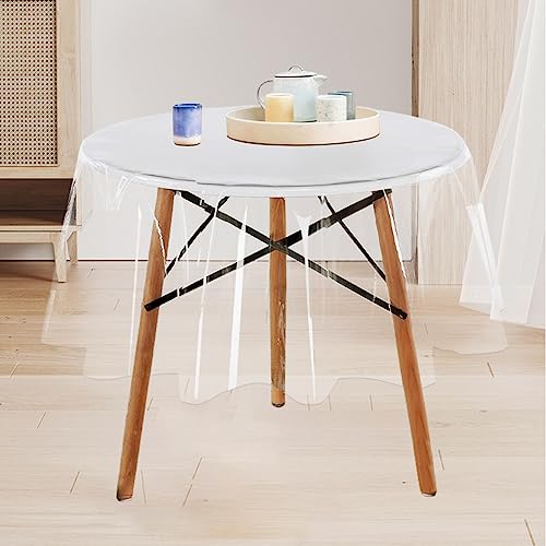 Nappe De Protection Ronde En PVC Souple Transparent – Pour Table, Bureau