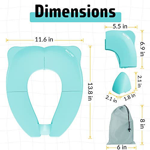 image for Maliton Travel Potty Seat for Toddler & Kid Travel, Portable Foldable 