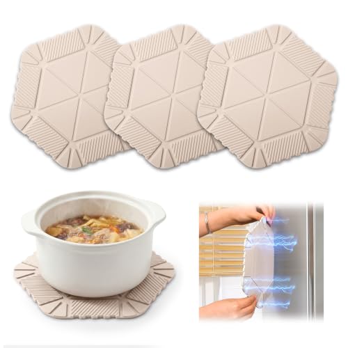 nediea Magnetic Silicone Trivet & Pot Holder, Kitchen Heat Resistant Mat