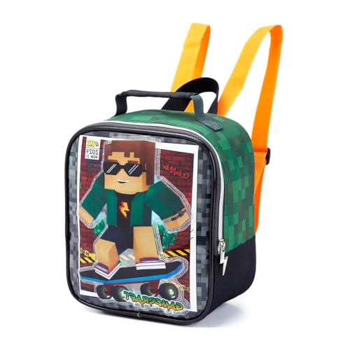 Kit Mochila De Rodinhas 2 em 1 Lancheira Estojo Gamecraft
