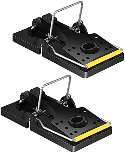 JONSUNG Professional Rat Trap 2 Pack, Extra Large Mouse Trap for Various Sizes of Rodents, Big Size Heavy Duty Reusable Snap Traps Kill Instantly, High Sensitive UK Catcher, Indoor & Outdoor