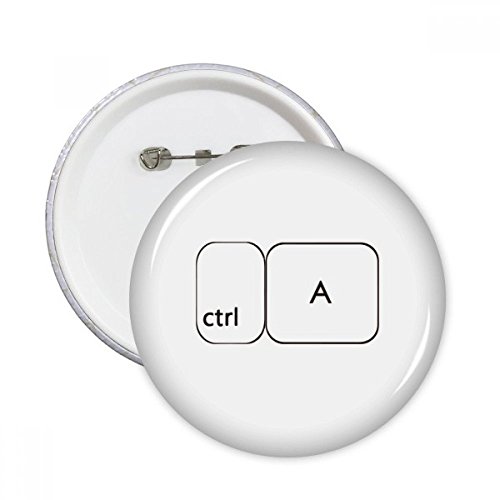 Badge bouton rond symbole ctrl pour personnaliser vos vêtements lot de 5