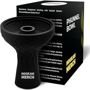 Black Silicone Hookah Bowl | Phunnel Style Hookah Head | Premium Shisha Bowl Heat Resistant