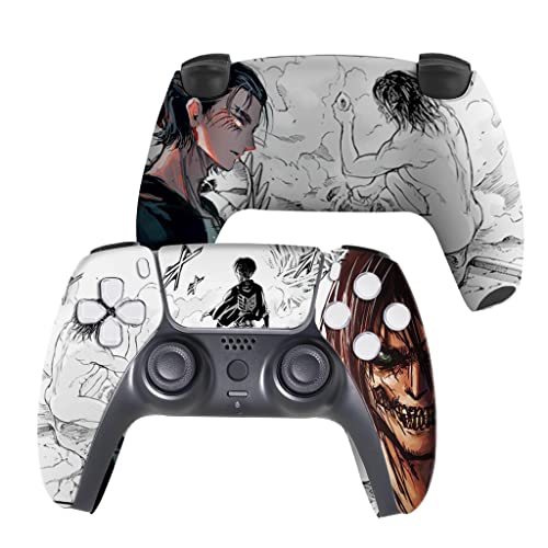 Image of Attackk on Tittan Custom PS-5 Controller Wireless compatible with Play-Station 5 Console by BCB Controllers | Proudly Customized in USA with Permanent HYDRO-DIP Printing (NOT JUST A SKIN) (MODDED).