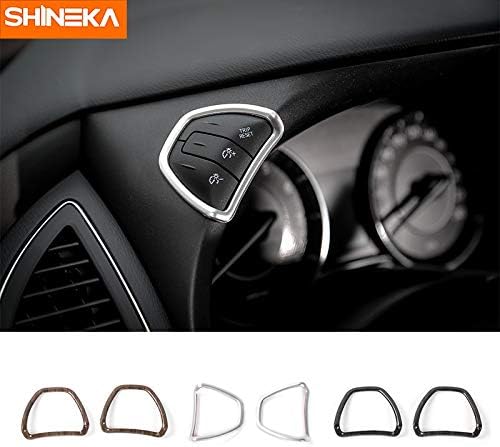 Car Dashboard Left&Right Switch Button Cover Trim Ring Frame Fit for Nissan Patrol Y62 2017+ Car Accessories (Carbon Fiber)