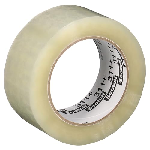 Image of Scotch High Tack Box Sealing Tape 311+, Cold Shipping, Freezer Storage, Clear Color, 48 mm x 100 m, 36 /Case