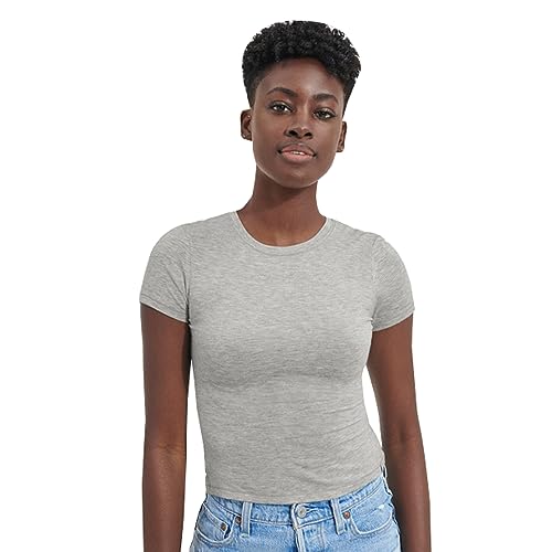 UGG Women's Miriam Baby Tee Shirt, Grey Heather, 3X - image 3