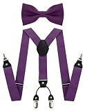 JEMYGINS Purple Suspender and Silk Bow Tie Sets for Men (44)