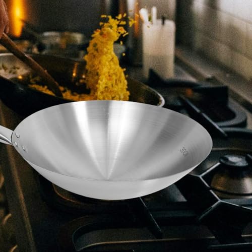 Wok en acier inoxydable idéal pour la cuisson quotidienne à la maison