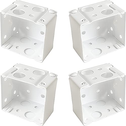 4 pcs Box Mounting Bracket for 1.5inch Blinds White Color Head Track End Cover Holder 2 Sets for Window Venetian Blinds Headrail with APX 1-7/16