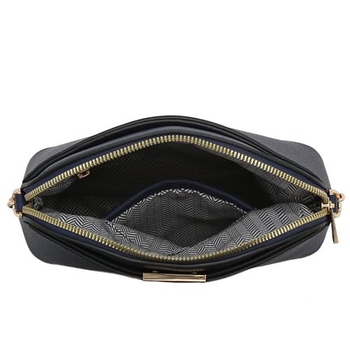 Image of FashionPuzzle Faux Leather Small Dome Crossbody Bag with Chain Strap