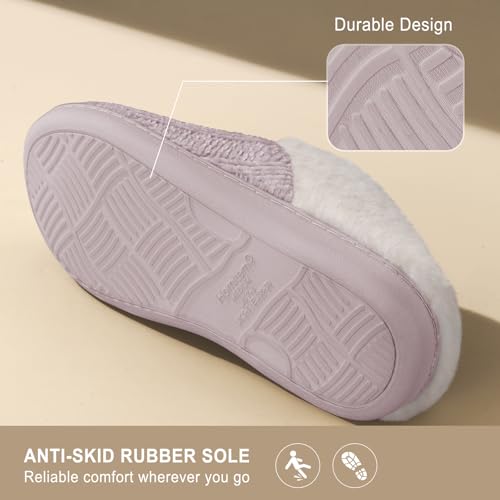 Image of Slippers for Women Fuzzy House Slip on Indoor Outdoor Bedroom Home Shoes