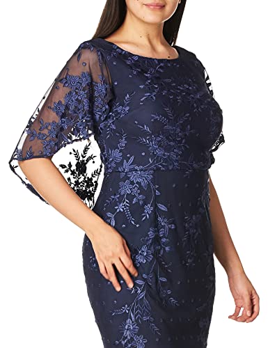 Image of Alex Evenings Women's Short Embroidered Cocktail Dress, Wedding Guest (Petite and Regular Sizes)
