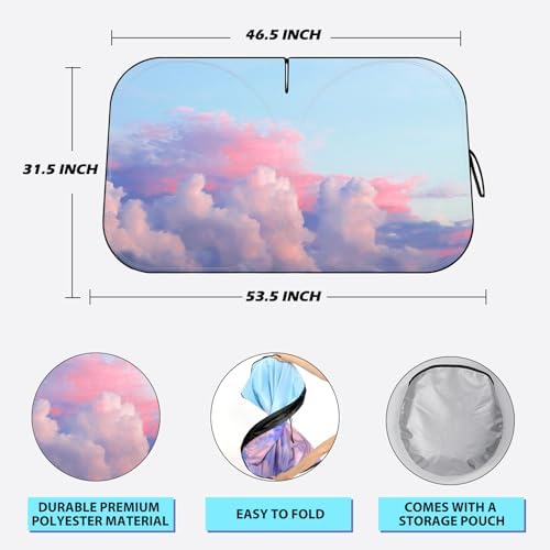 Tavaleu Car Windshield Sun Shade Foldable Car Shades for Front Windows — view 2