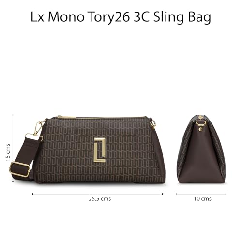 Image of Lavie Luxe Women's Tory26 3-Compartment Crossbody Sling Bag | Ladies Purse Handbag | Gift for Women
