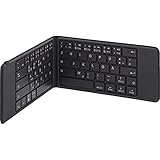 InLine® Faltbare Bluetooth Tastatur BT-Pocket, grau, für bis zu 3 Bluetooth-Geräte
