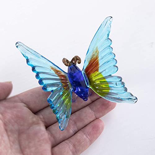 Crystalsuncatcher Blaue Motte Glasfigur, Tiergeschenke, Statue für Zuhause, Büro, Dekoration, handgefertigt, geblasen Cover