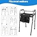Walker Tray for Folding Walker,Walker Basket Bag,Trays for Walkers for Seniors Detachable with Cup Holder,Walker Trays for Rolling Folding Walker,Walker Accessories for Elderly (Black)